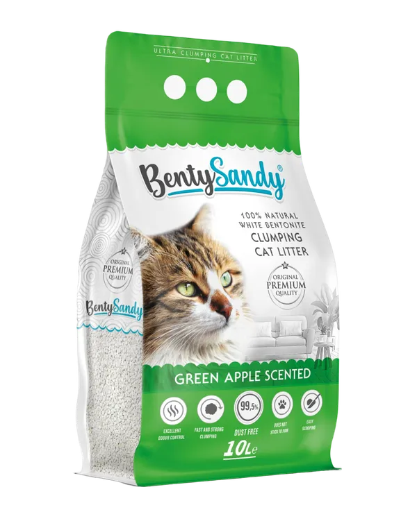 Arena para Gatos Bentysandy Ultra absorbente y Ultra aglomerante 100% Bentonita 10L/ 8.7Kg